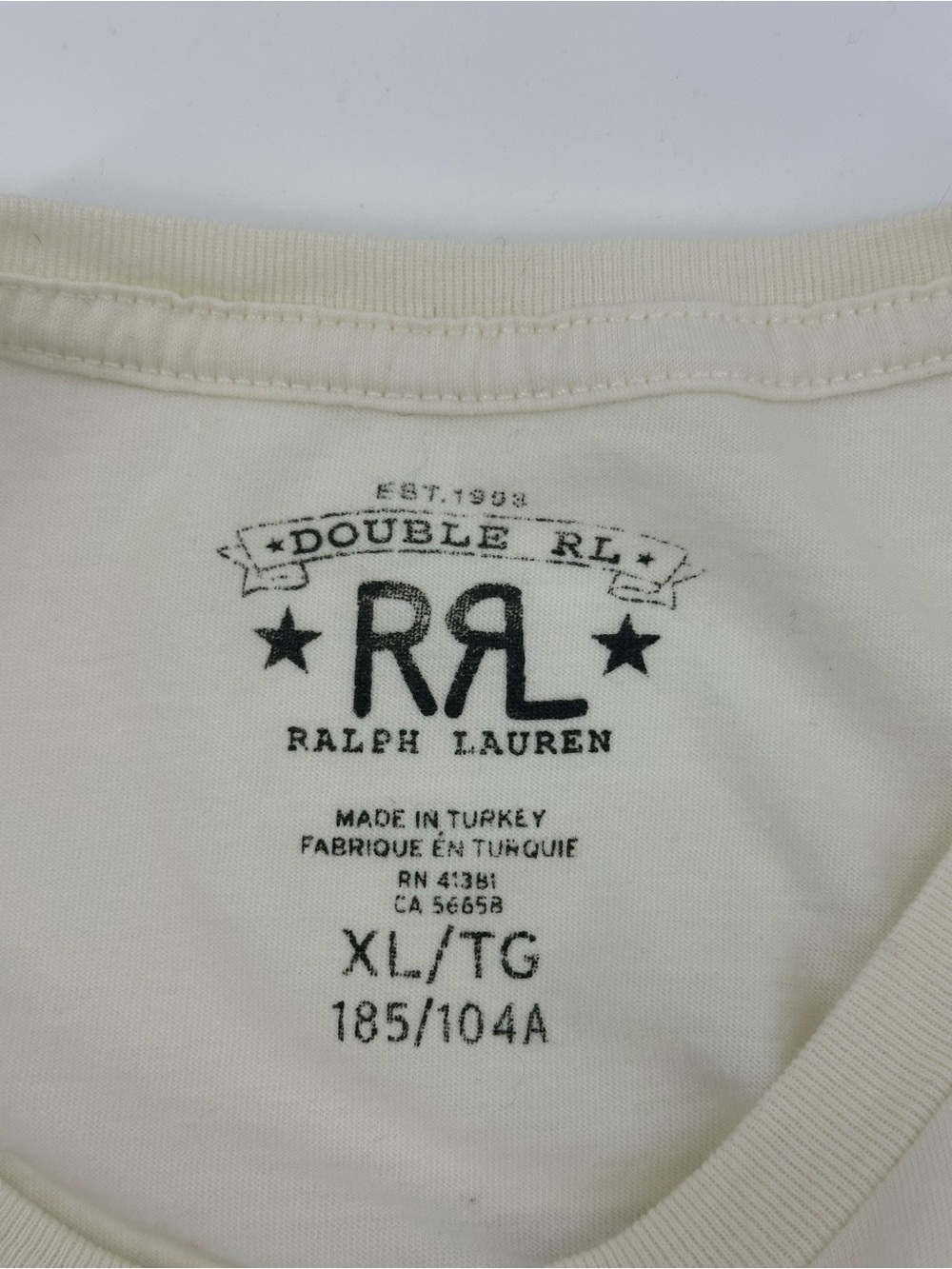 RRL Double RL Ralph Lauren Cream Short-Sleeve Tee with Black Truck Graphic - Picture 8 of 10